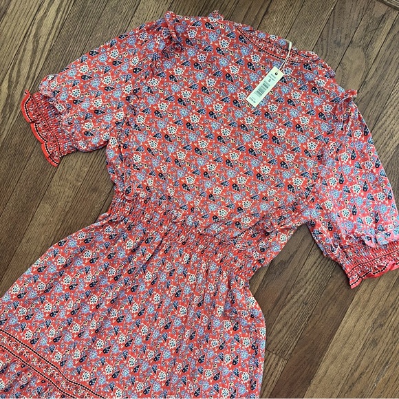 Max Studio Maxi Dress Elbow Length Sleeve Tiered Floral Print Size Small - Picture 10 of 13